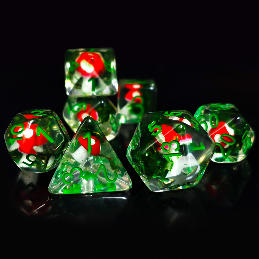 Board Game Rpg - 7Pcs/Set DND Dice Transparent Resin Cute