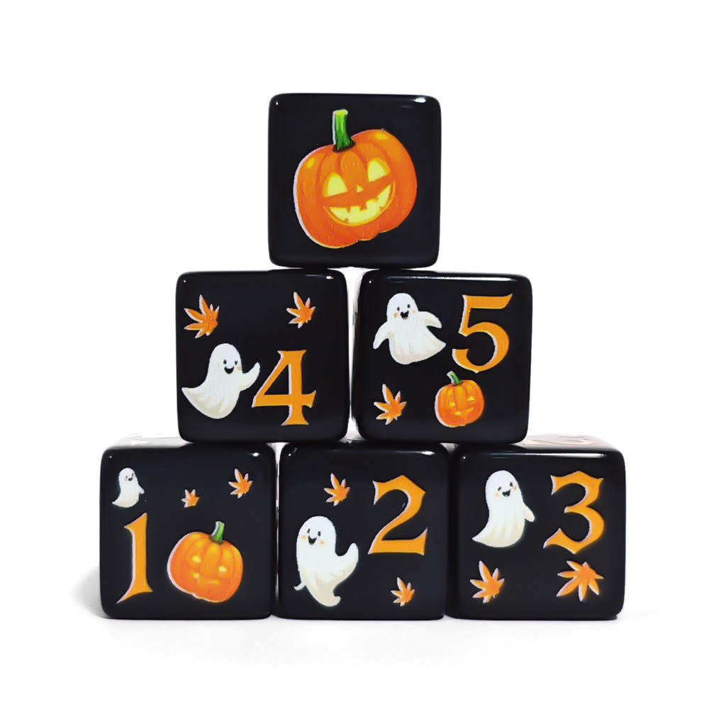 Board Game Rpg - 12Pcs 16MM Black Acrylic D6 Dice,