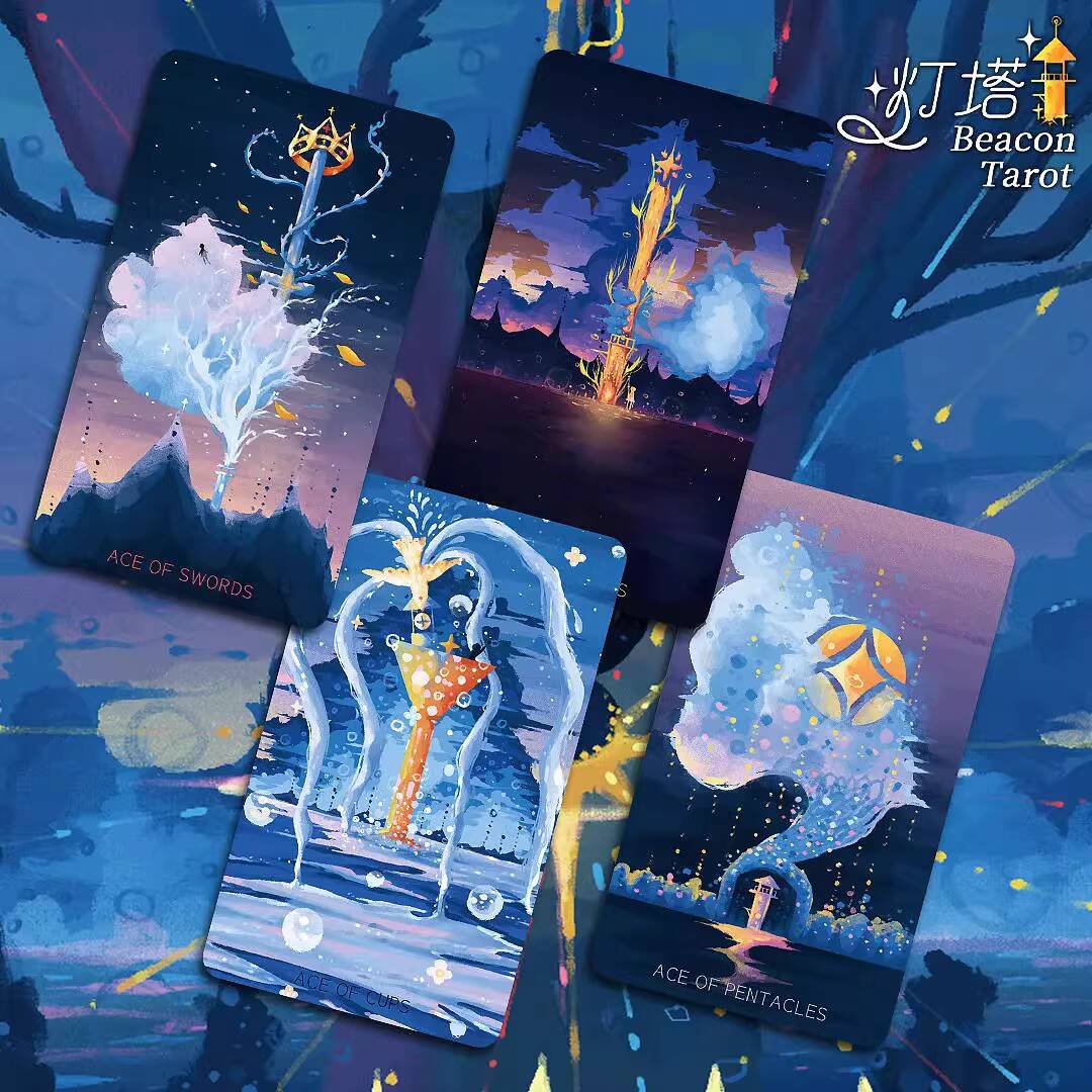 Board Game Queen - New Lighthouse Tarot Cards Aesthetic Healing