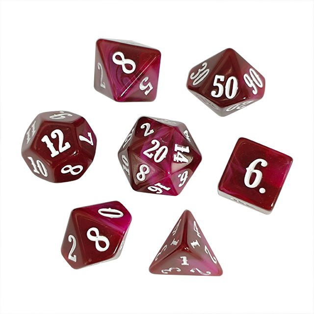 Board Game Rpg - Blend Color Acrylic Material Dice Set