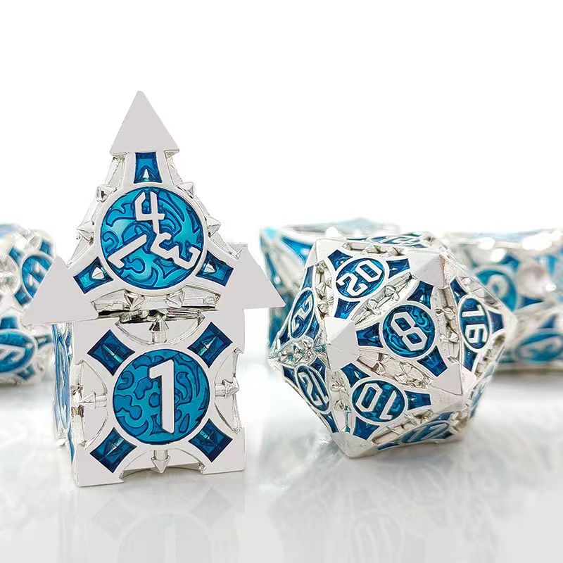 7 Pcs Cosplay D4-D20 DND Brass - Board Game Rpg 评论和价格