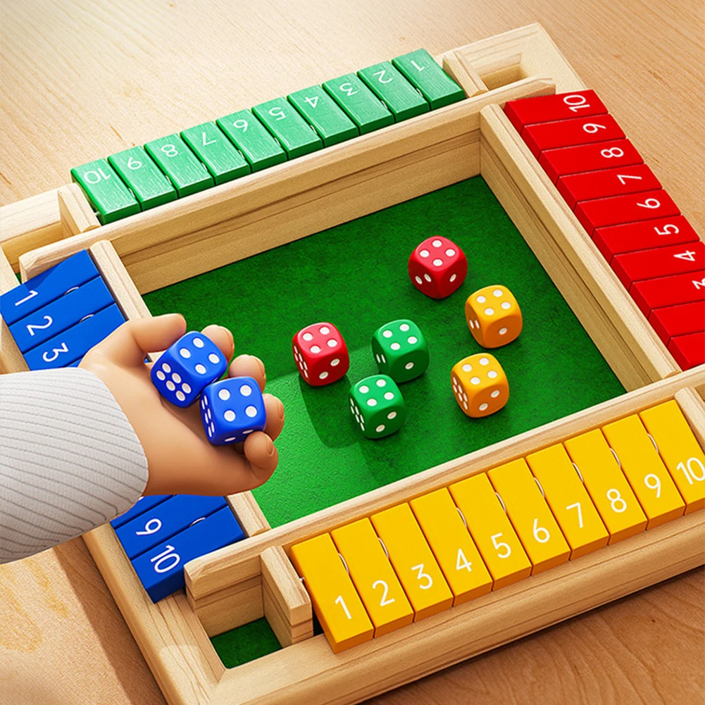 Six Sided Flipping Game Wooden - Board Game Flip 7 评论和价格