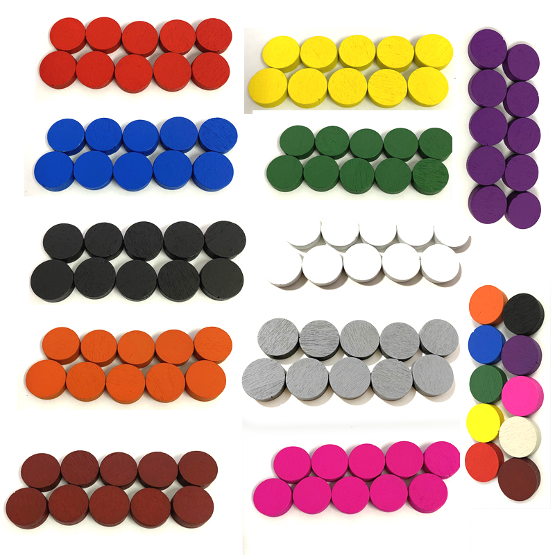 50pieces 15*5MM 11 Colors Wood - Board Game Loop 评论和价格
