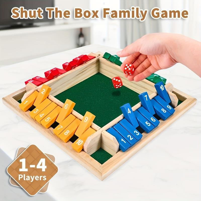 Box Game Wooden Dice Four-Side - Board Game Flip 7 评论和价格