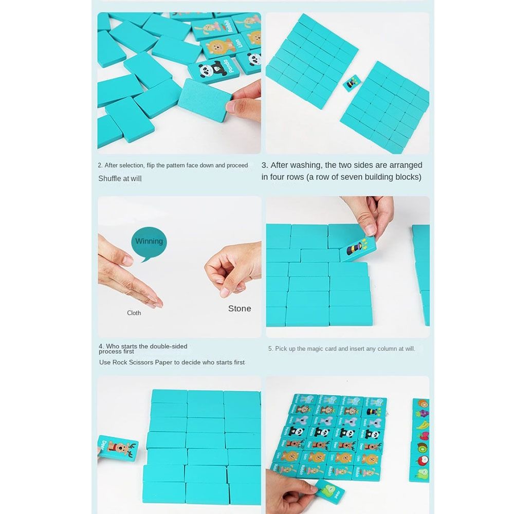 Wooden Memory Solitaire Matchi - Board Game Flip 7 评论和价格