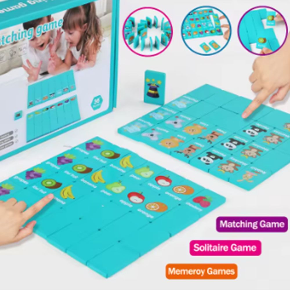 Wooden Memory Solitaire Matchi - Board Game Flip 7 评论和价格