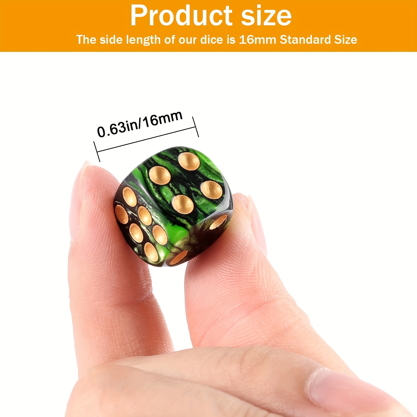 10PCS 16mm Dual-Color D6 Dice  - Board Game Loop 评论和价格