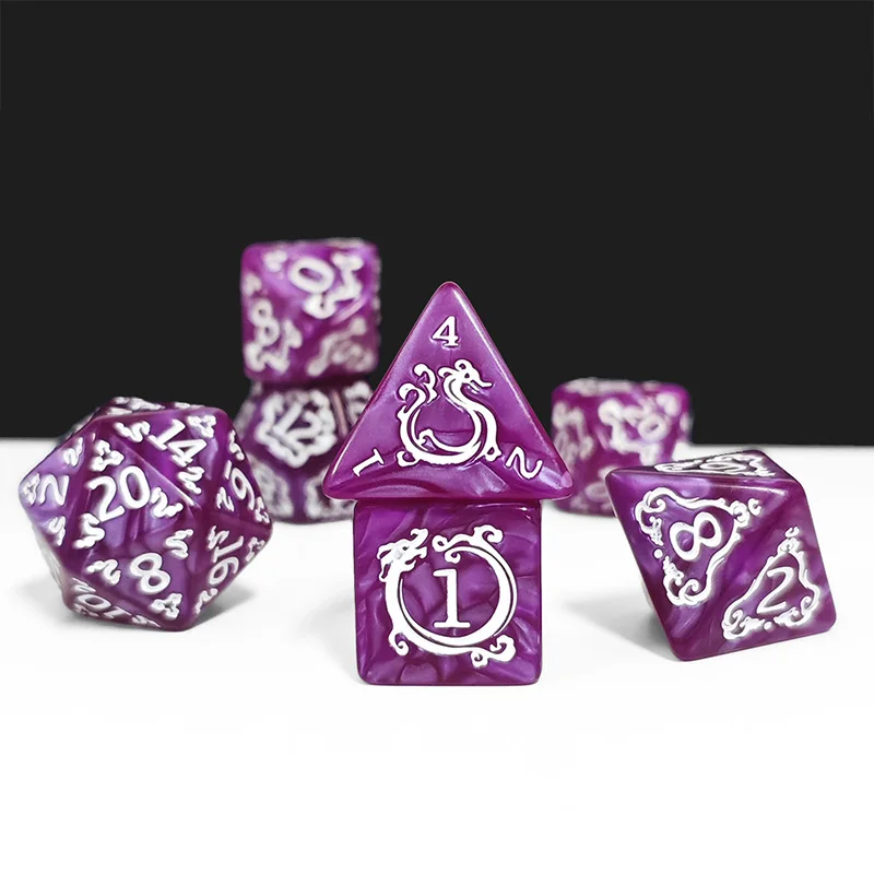 7Pcs Set DND Dice Dragon Patte - Board Game Rpg 评论和价格