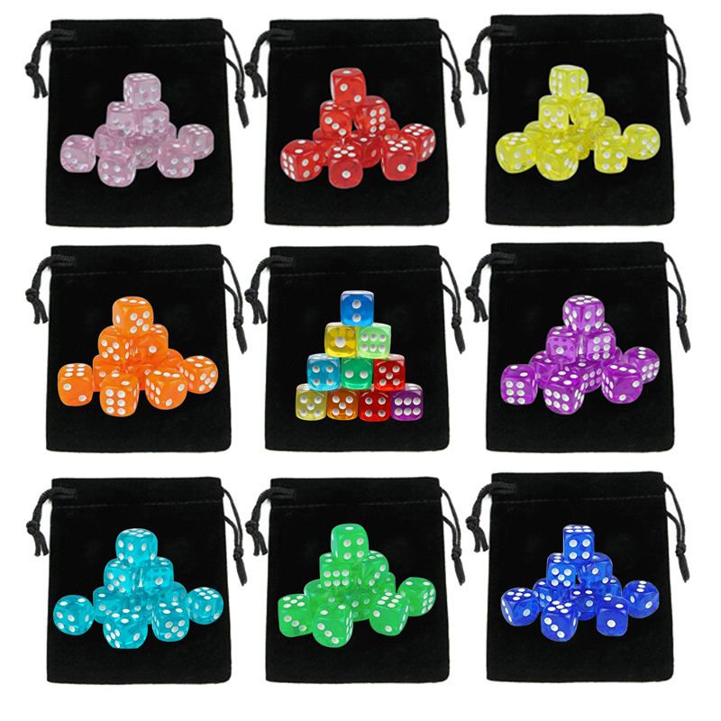 10Pcs Dices with Drawstring Di - Board Game Loop 评论和价格