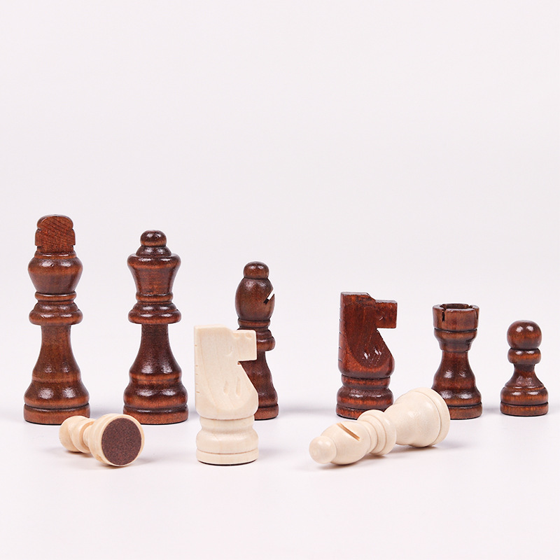 32pcs Wooden Chess Pieces Comp - Board Game Queen 评论和价格