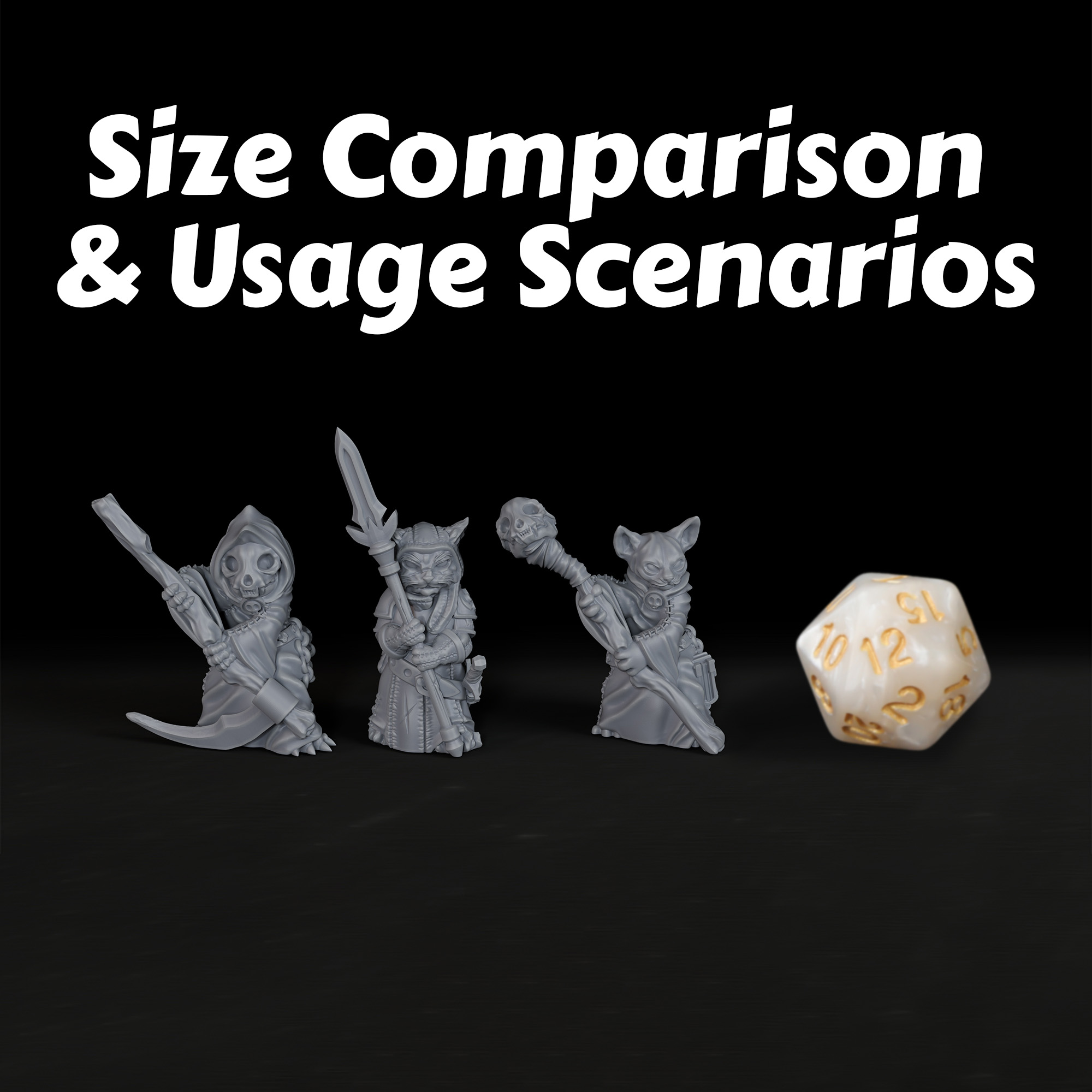 Three Cat Warriors Miniatures  - Board Game Rpg 评论和价格