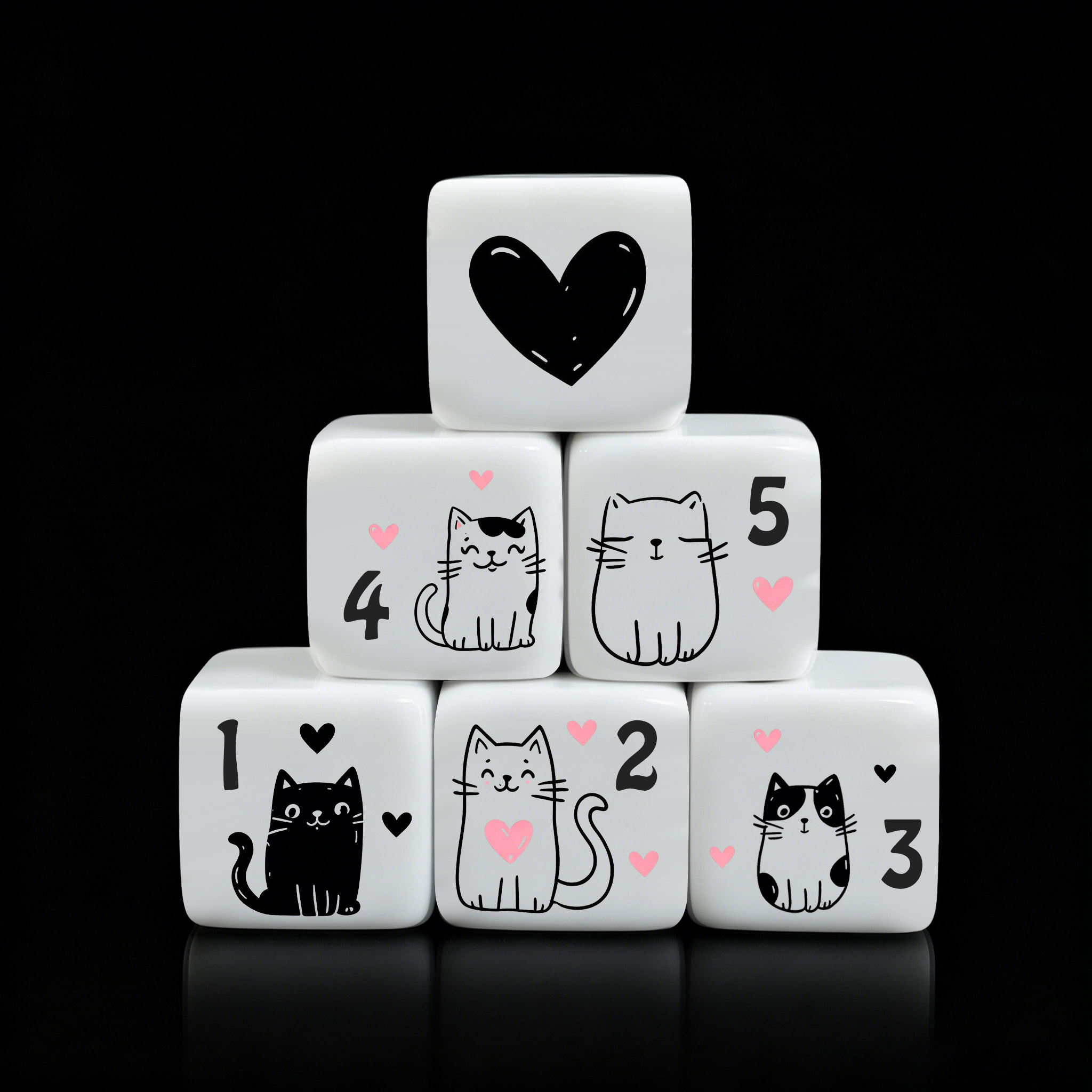 12Pcs/Set 16mm Cute Cat Dice,  - Board Game Rpg 评论和价格