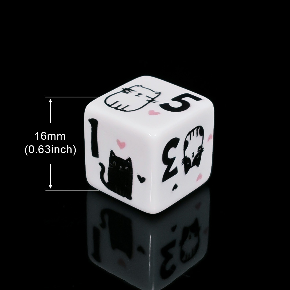12Pcs/Set 16mm Cute Cat Dice,  - Board Game Rpg 评论和价格