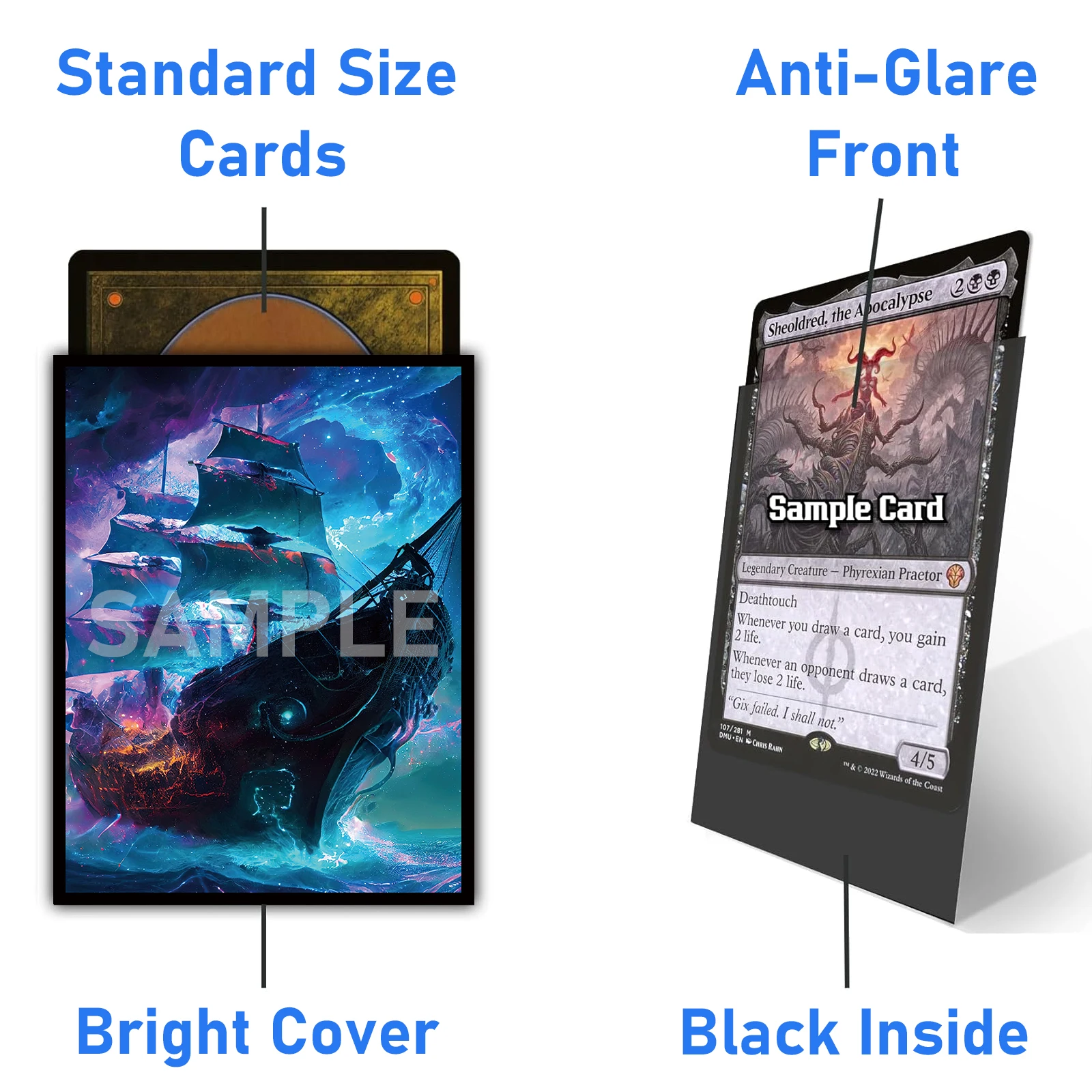 MTG Card Sleeves -100 PCS Trad - Board Game Pirates 评论和价格