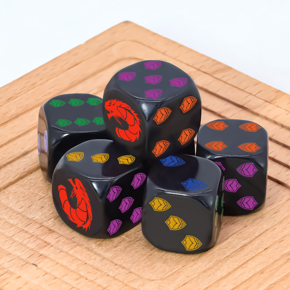 6Pcs Dragon Shield Crest Polyh - Board Game Rpg 评论和价格