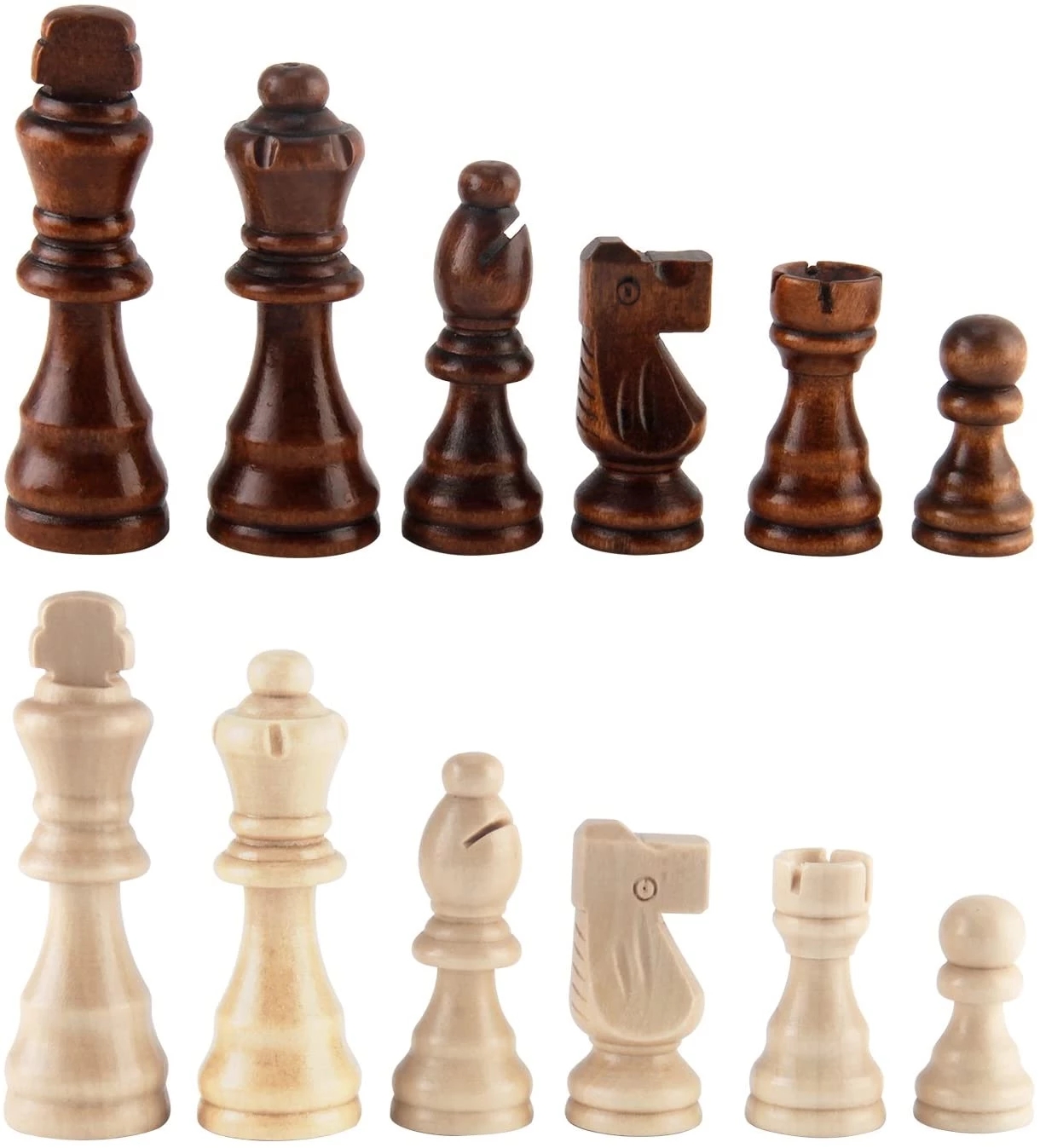 32 Pieses Wooden Chess Standar - Board Game Queen 评论和价格