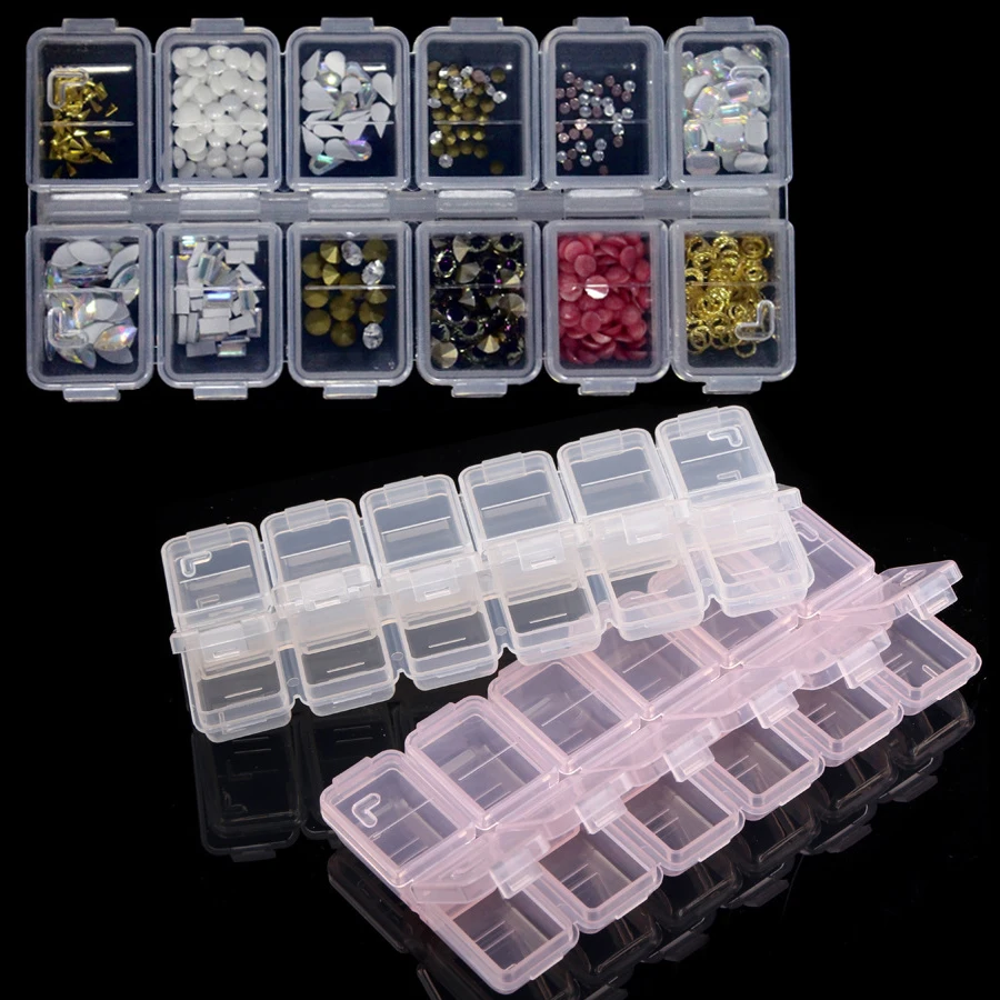12 Compartments Plastic Rhines - Token Tray Organizer 评论和价格