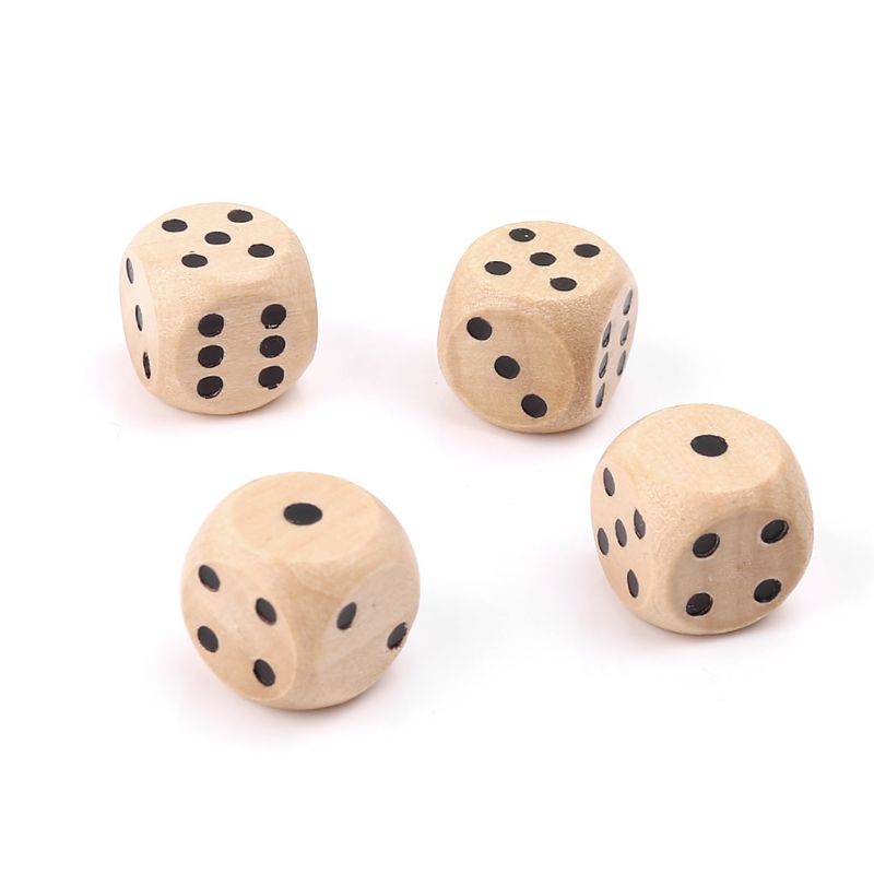 10Pcs Wooden 6 Sided D6 Faces  - Board Game Loop 评论和价格