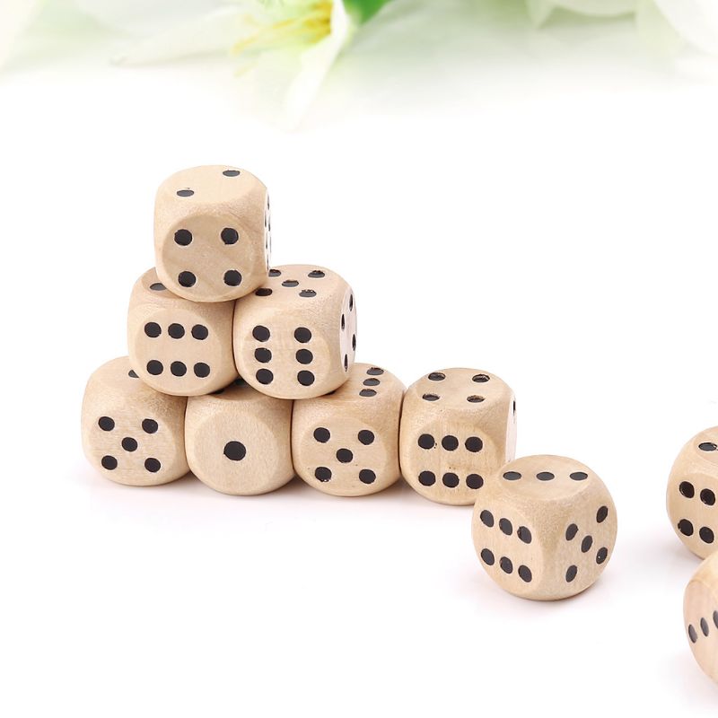 10Pcs Wooden 6 Sided D6 Faces  - Board Game Loop 评论和价格