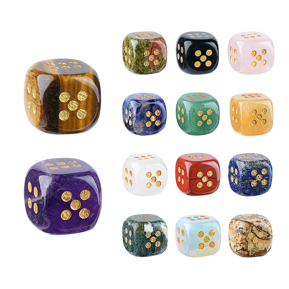 1pc Natural Stone Crystal Dice - Board Game Loop 评论和价格