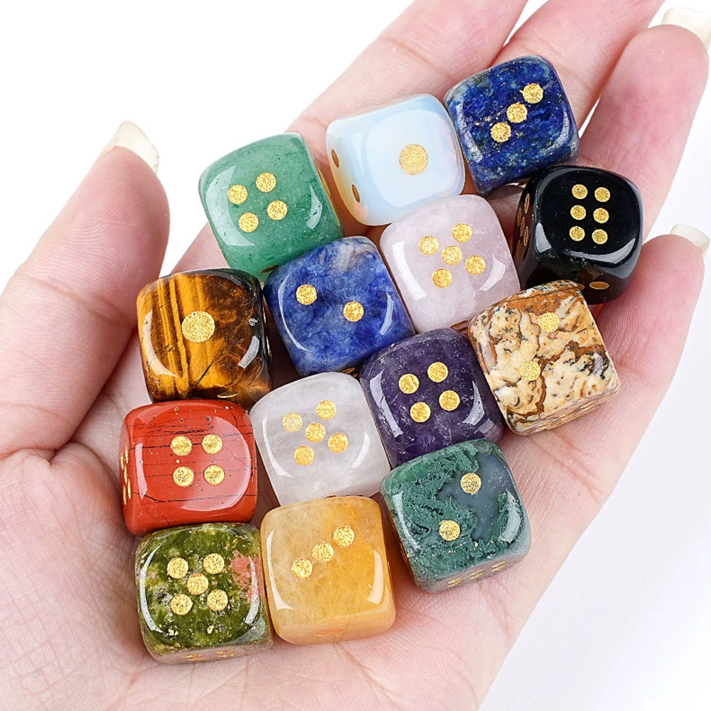 1pc Natural Stone Crystal Dice - Board Game Loop 评论和价格